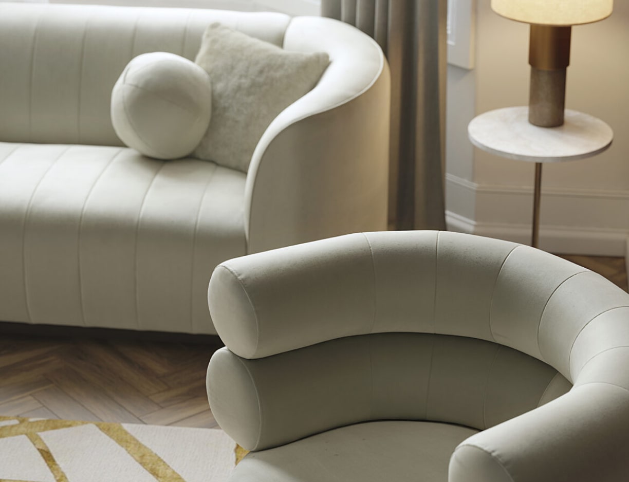 Sofology curved sofa in advert discount