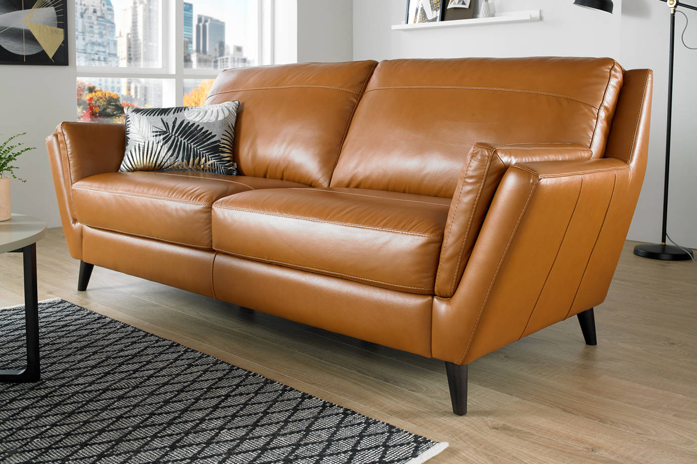 Leather Sofas Sofology, Light Tan Leather Sofa And Loveseat