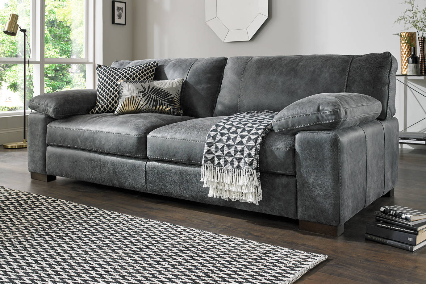 Leather Sofas Sofology, Leather And Suede Sofa