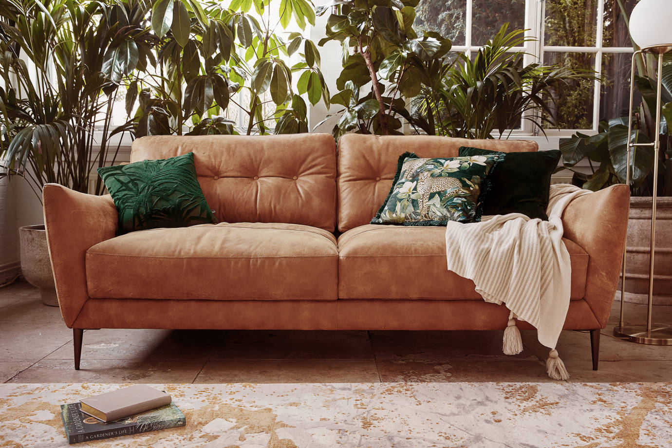 Leather Sofas Sofology, Light Tan Leather Couch Set