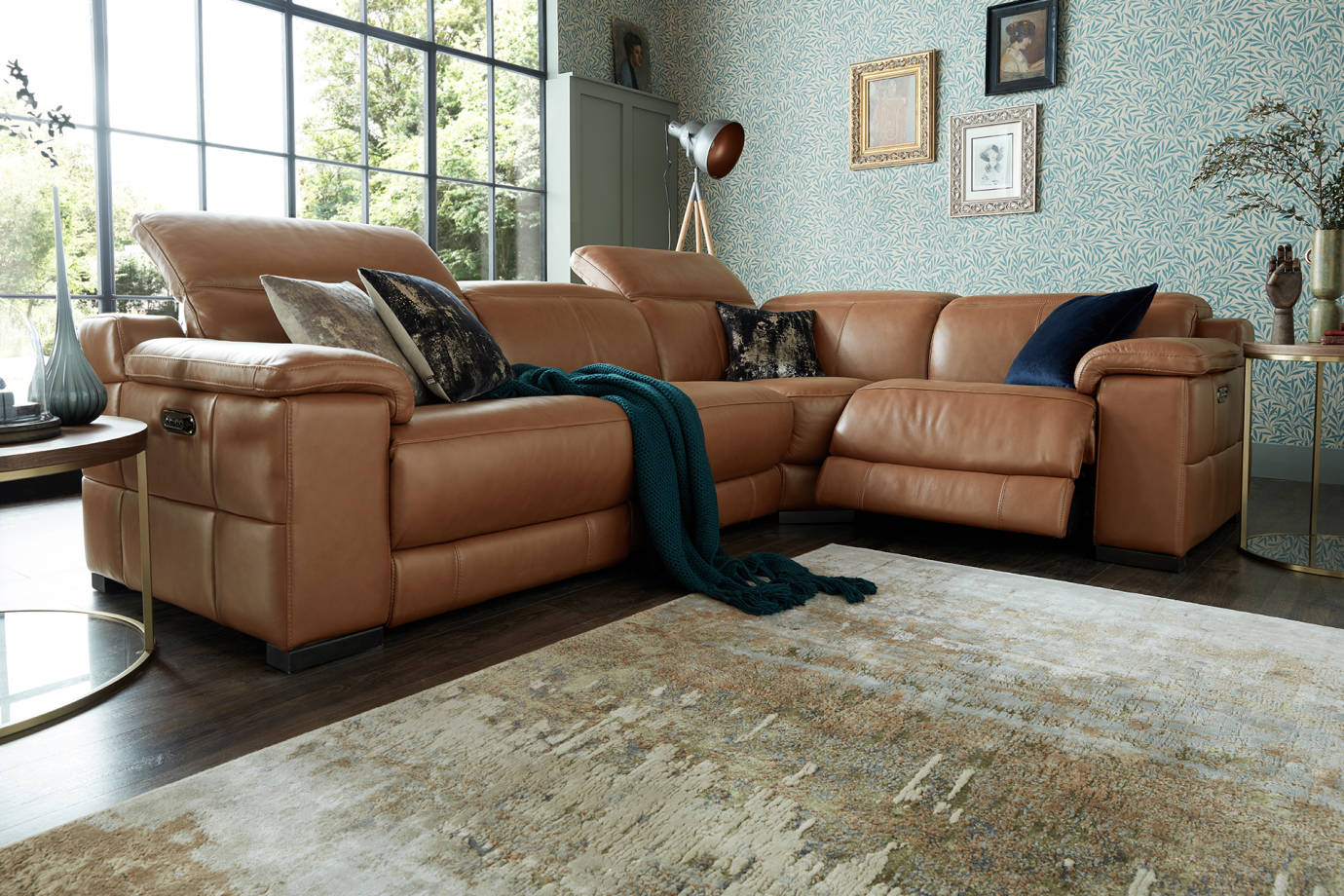 Corner Sofas Leather And Fabric, Brown Leather Corner Sofa