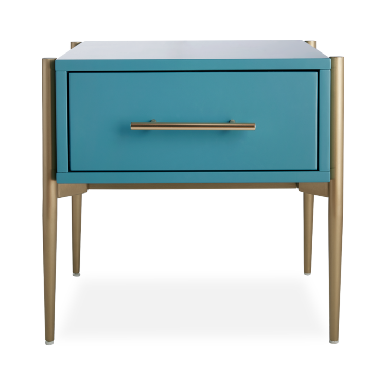 Tables Accessories Sofology, Teal Side Table With Drawer
