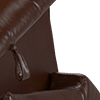 relaxed embossed leather mahogany