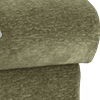 linen look chenille olive green all over
