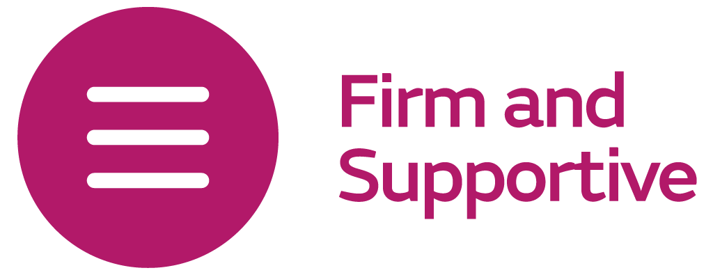 Firm and Supportive Logo