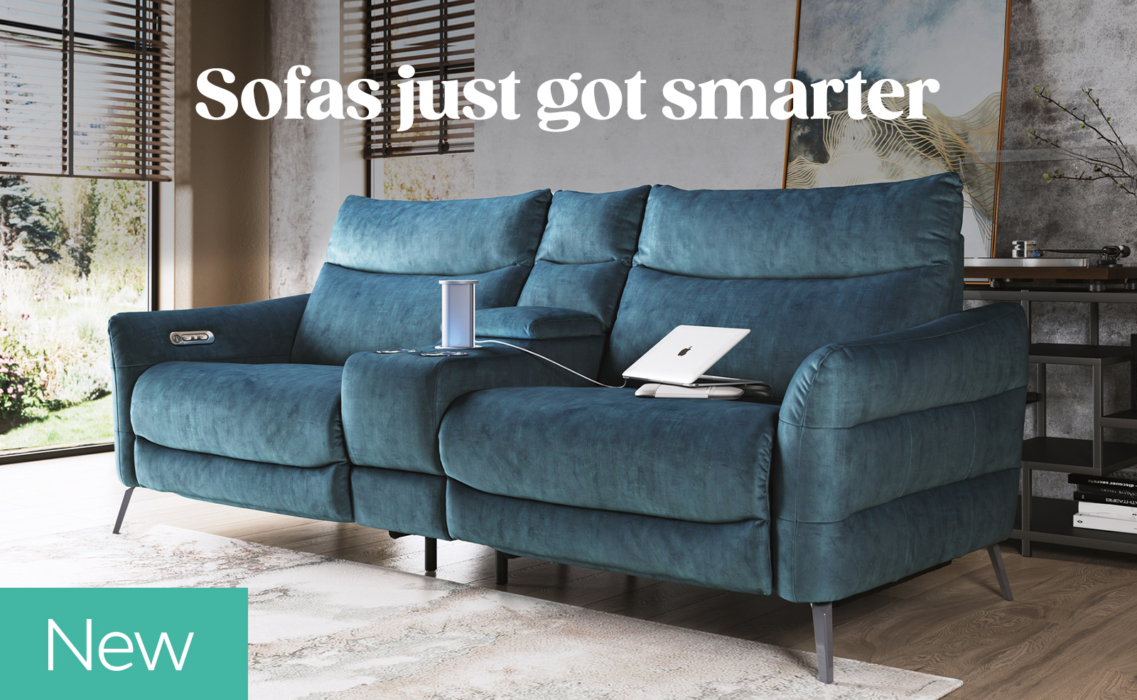 Renato blue smart sofa