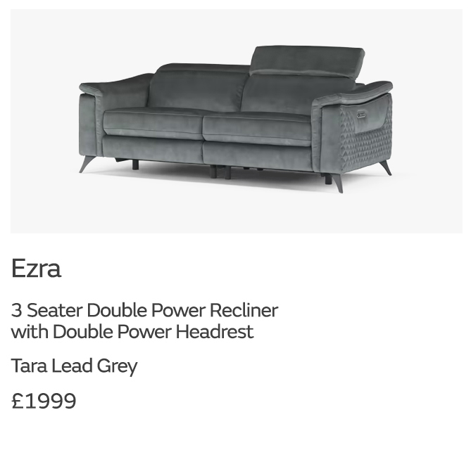 Ezra 3 seater sofa