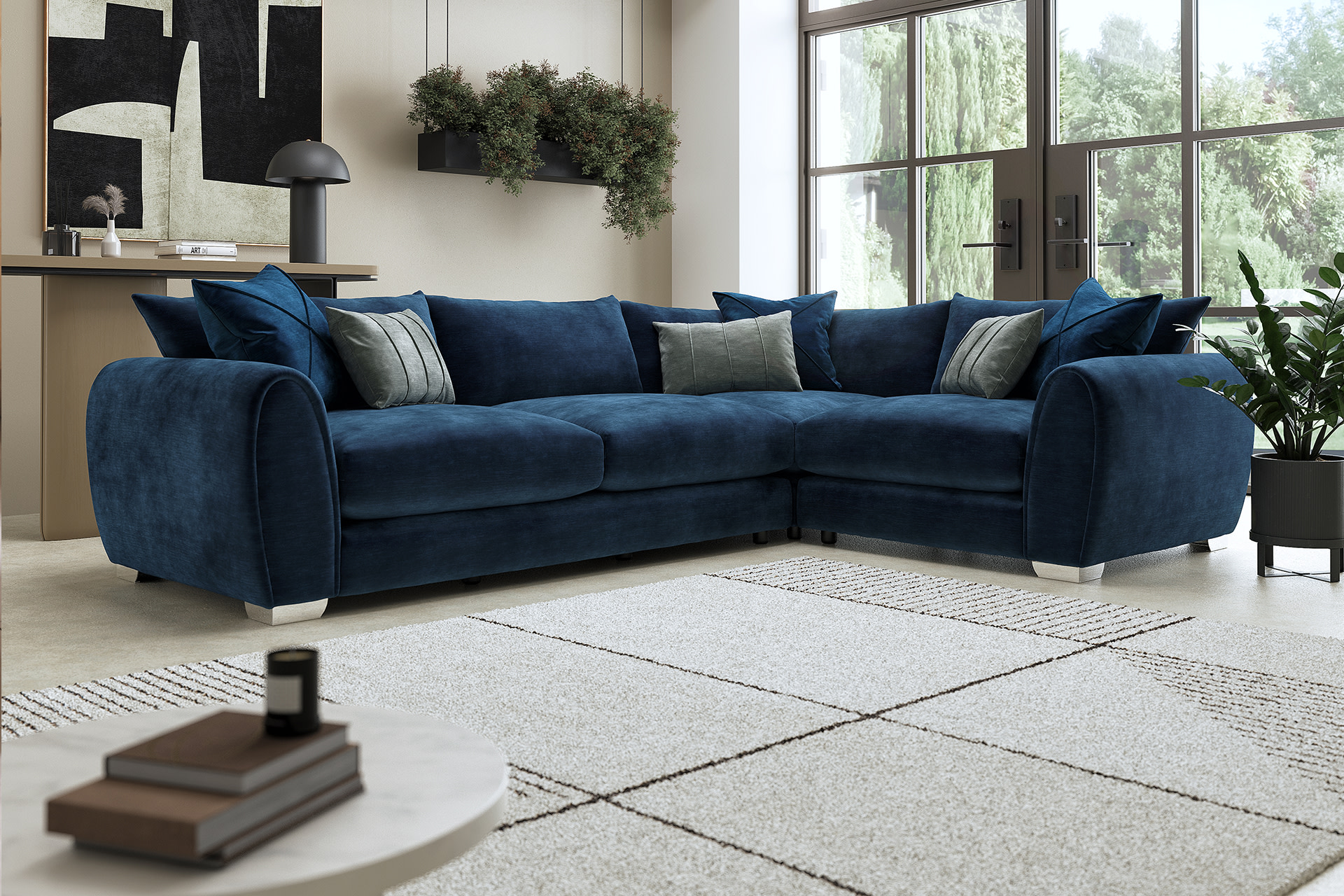 Navy sofa store sofology