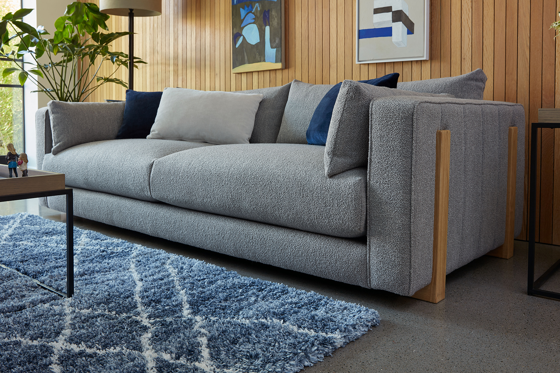 Sofology deals navy sofa