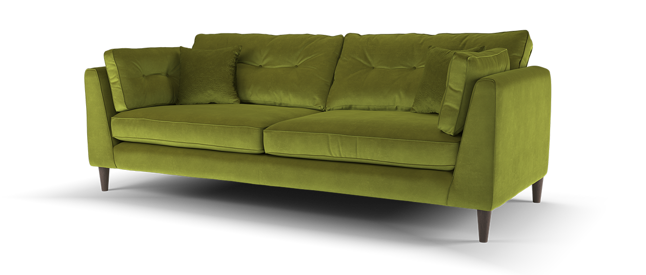 Sofology green deals velvet sofa