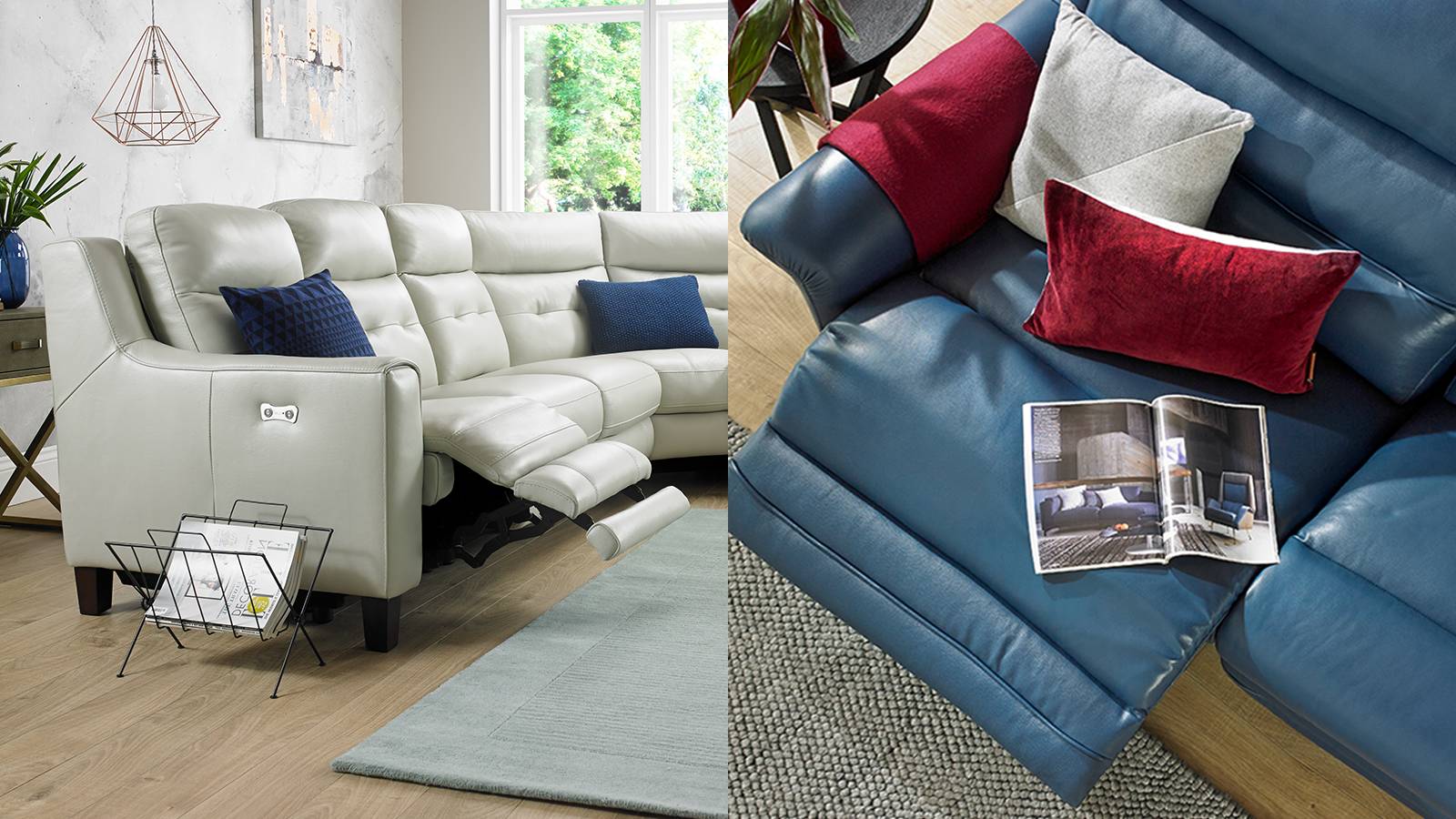 Leather recliner sofas