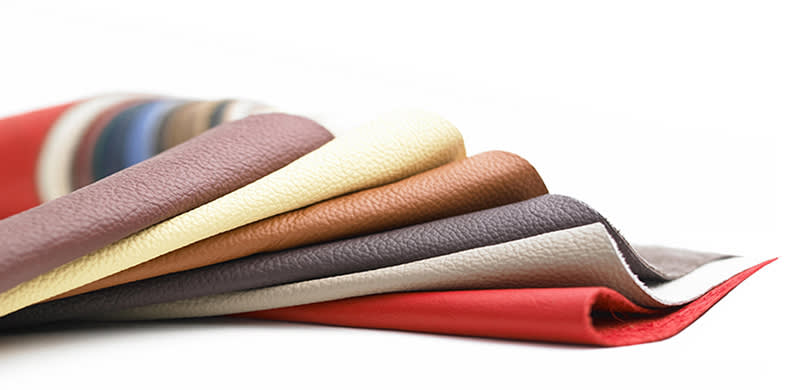 Different colours of leather