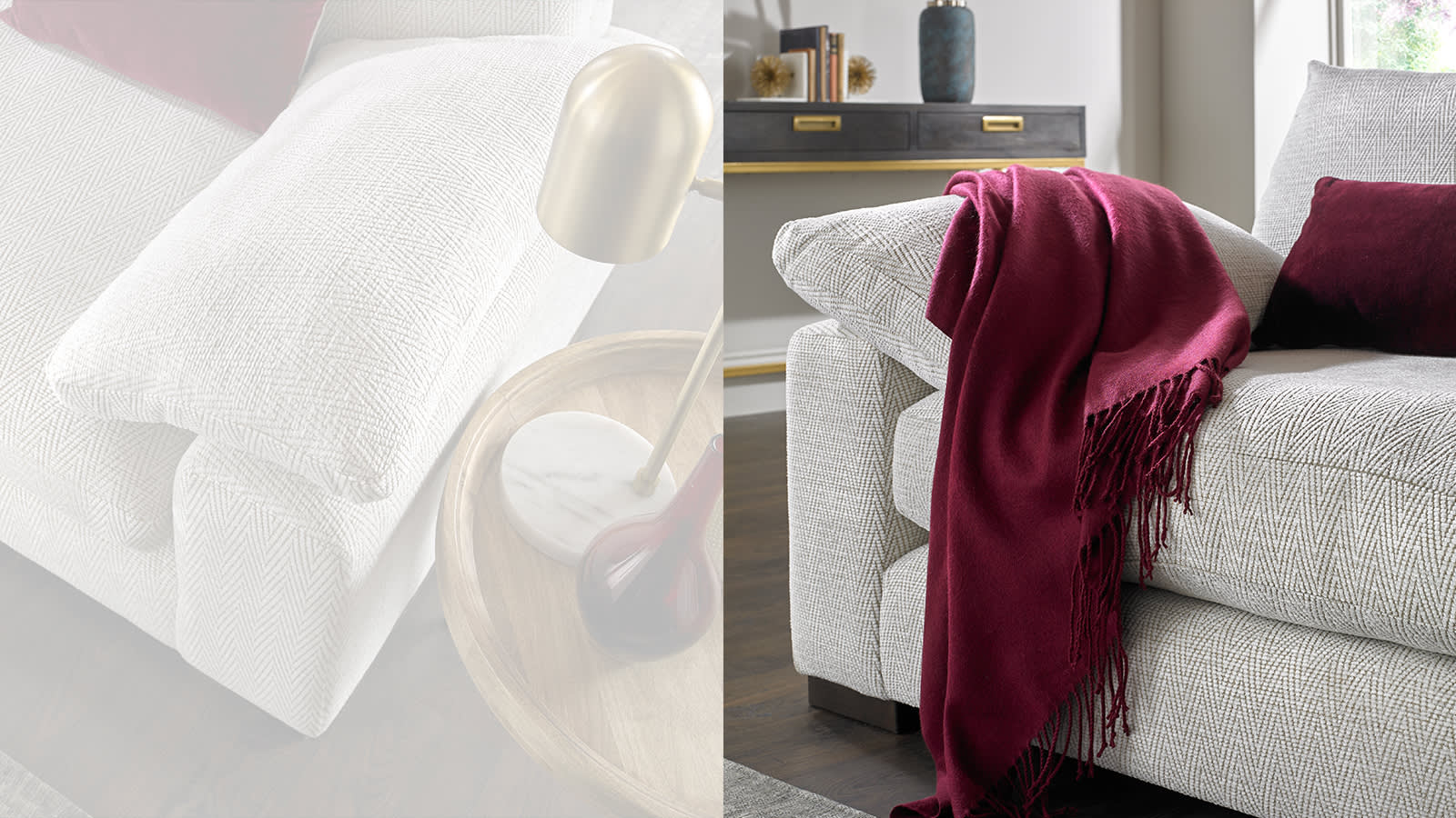 Fibre seat sofa