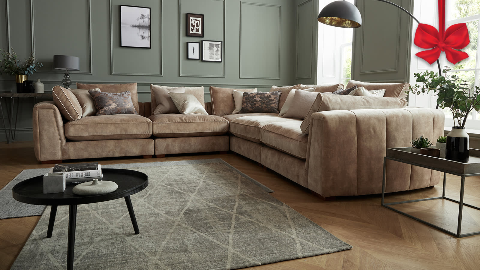 Sofology Emperor corner fabric sofa