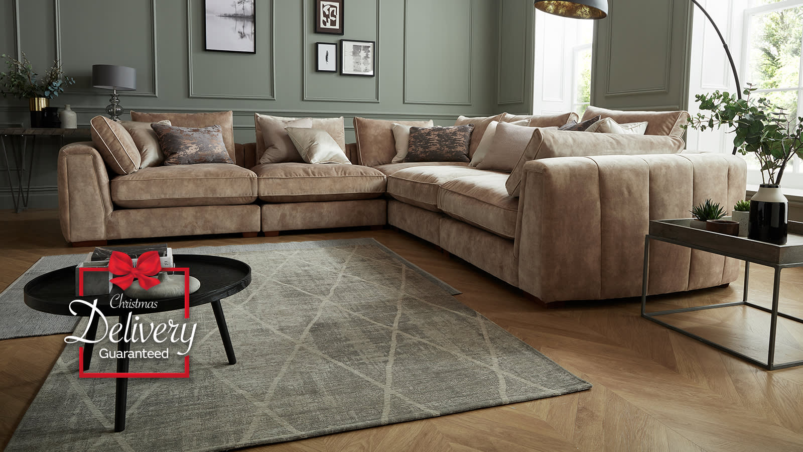 Sofology Emperor corner fabric sofa