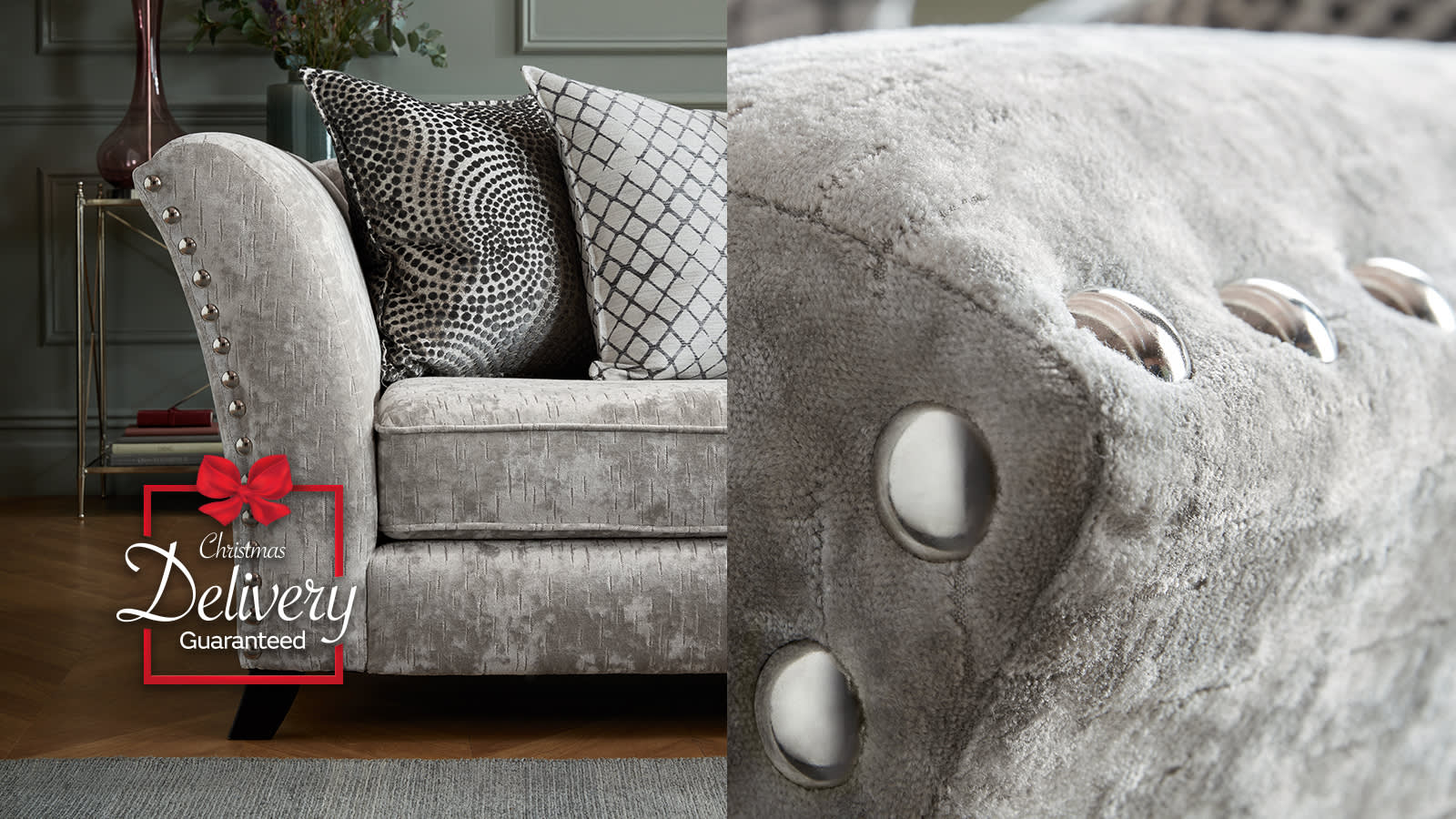 Sofology grey Fairmont fabric sofa