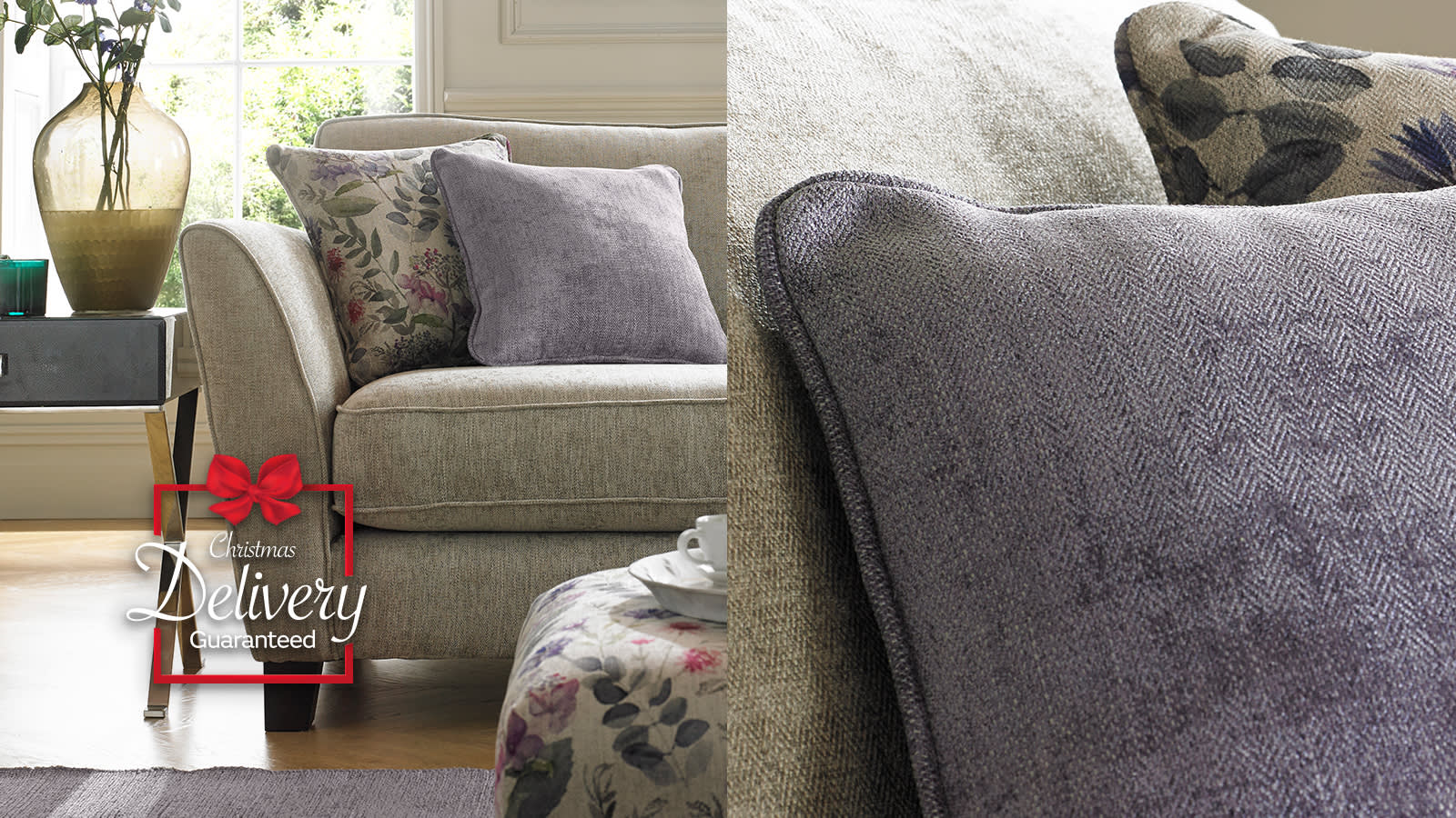 Sofology Canterbury grey fabric sofa