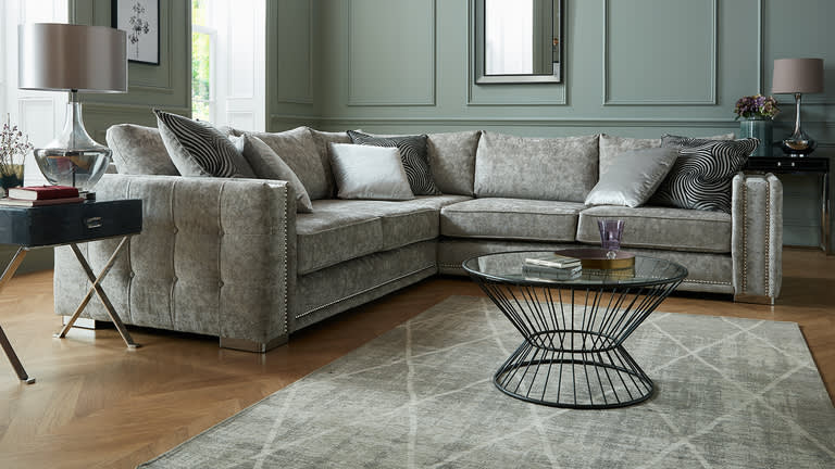 Sofology Midas grey fabric sofa