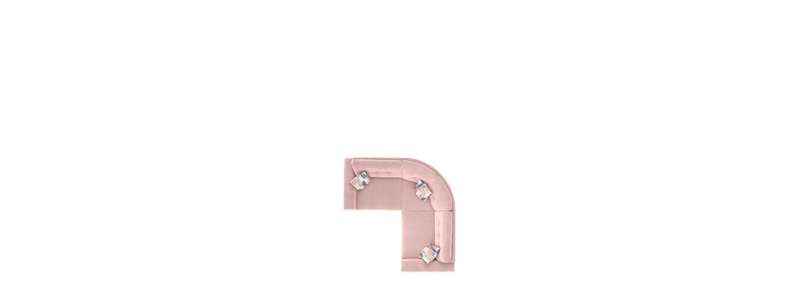 Overhead image of Demure corner sofa
