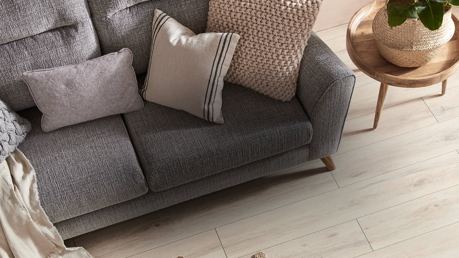 Grey fabric sofa