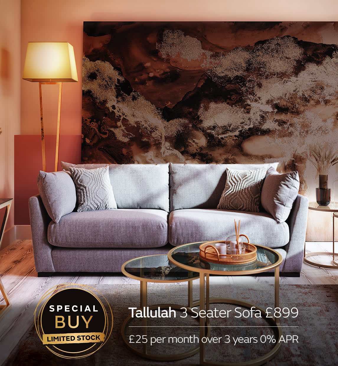 Sofology Tallulah Special Buy Grey Sofa