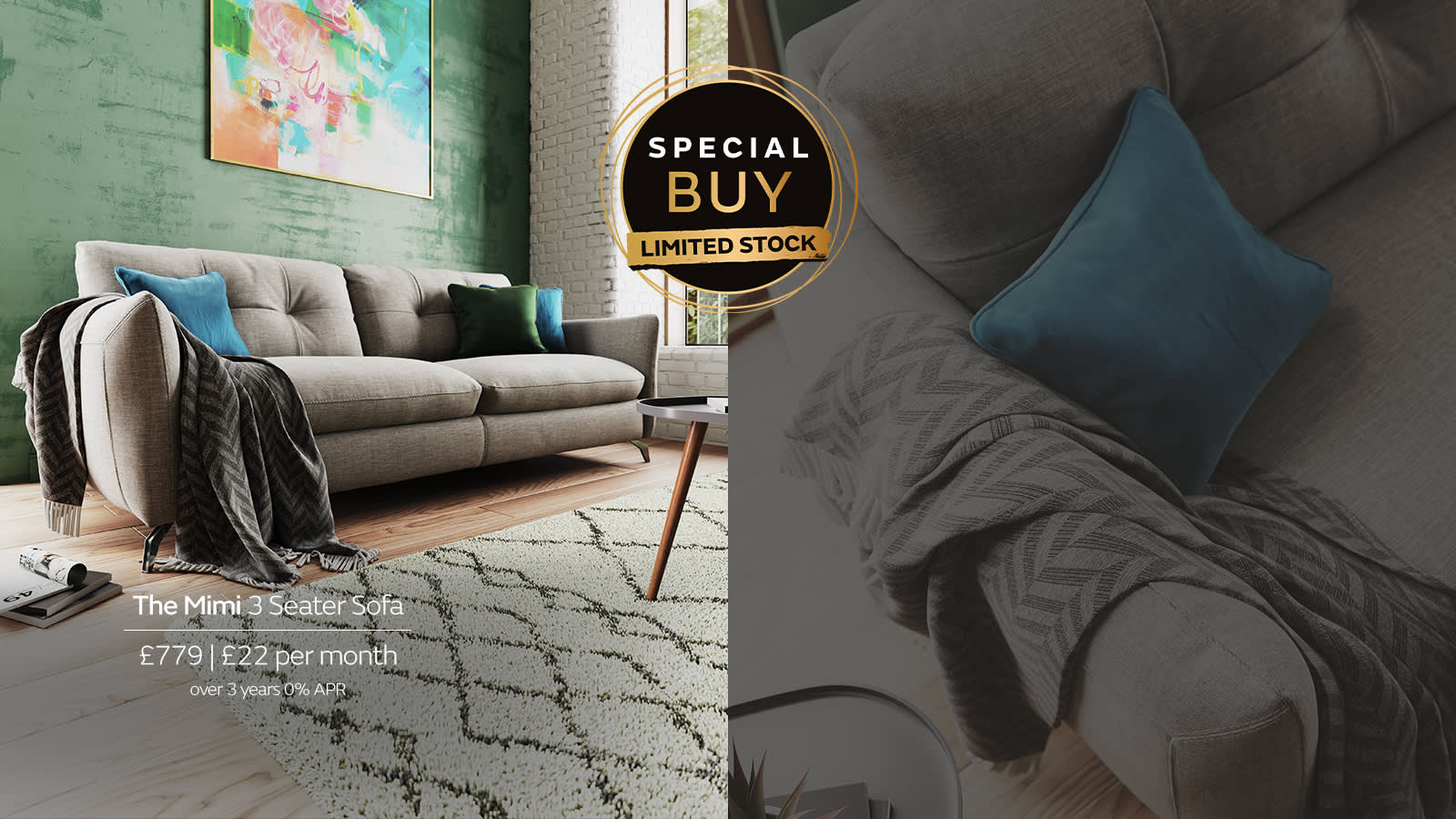 Sofology Mimi special buy sofa in grey