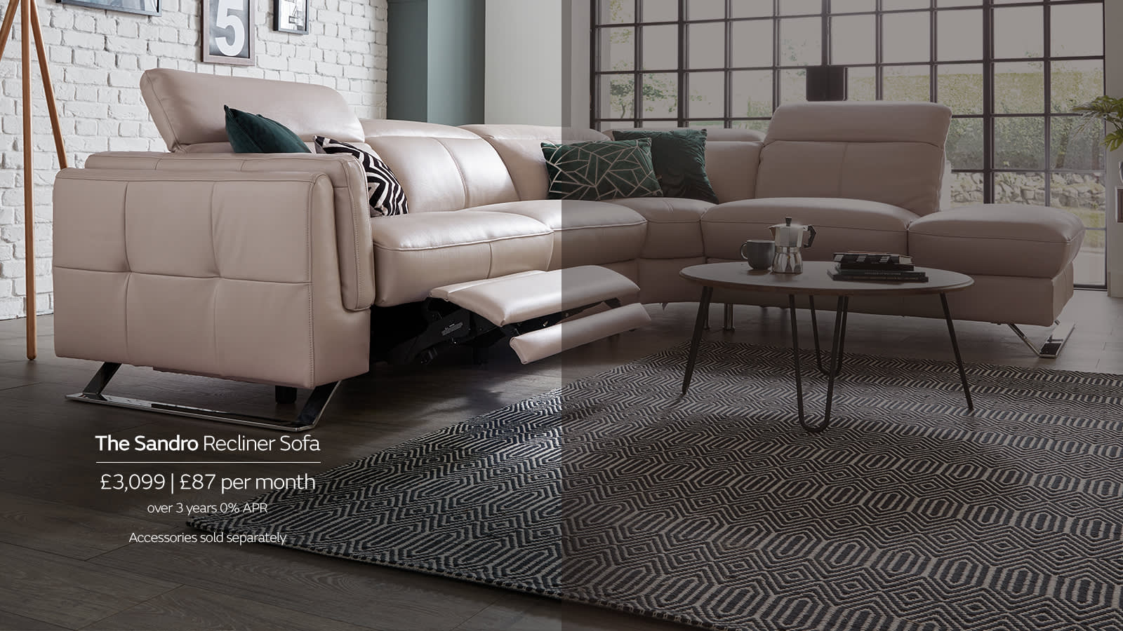 Sofology Sandro recliner sofa