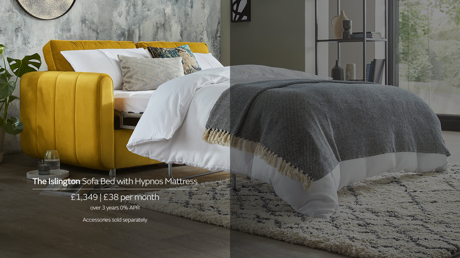 Sofology Islington Yellow Sofa Bed