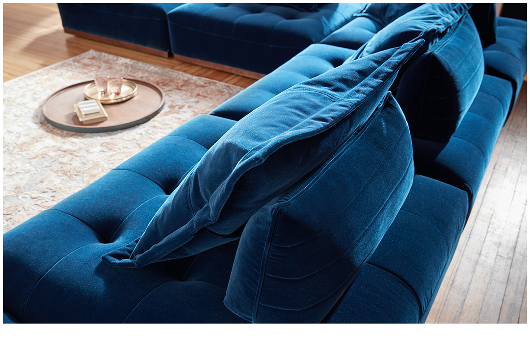 Sofology deals navy sofa