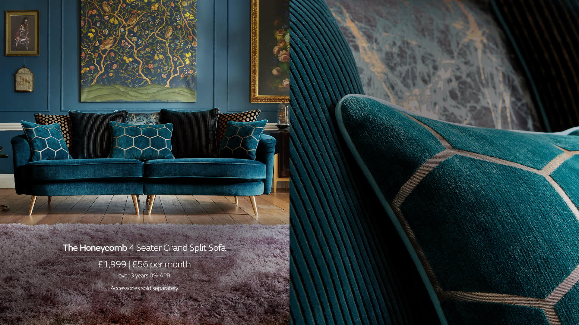 Sofology Honeycomb fabric sofa