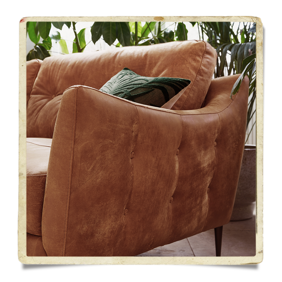 Cordelia leather sofa