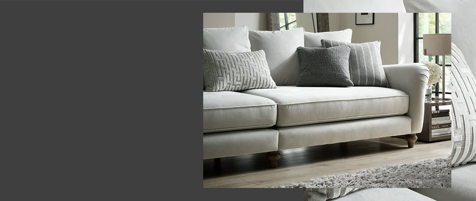 Southbank grey fabric sofa