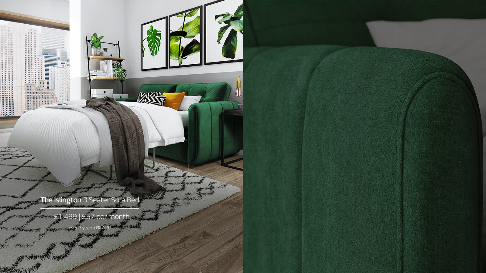 Sofa beds Leather and Fabric Sofology