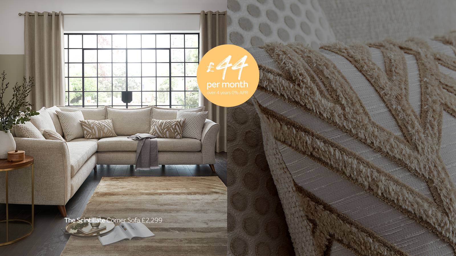Scintillate corner sofa