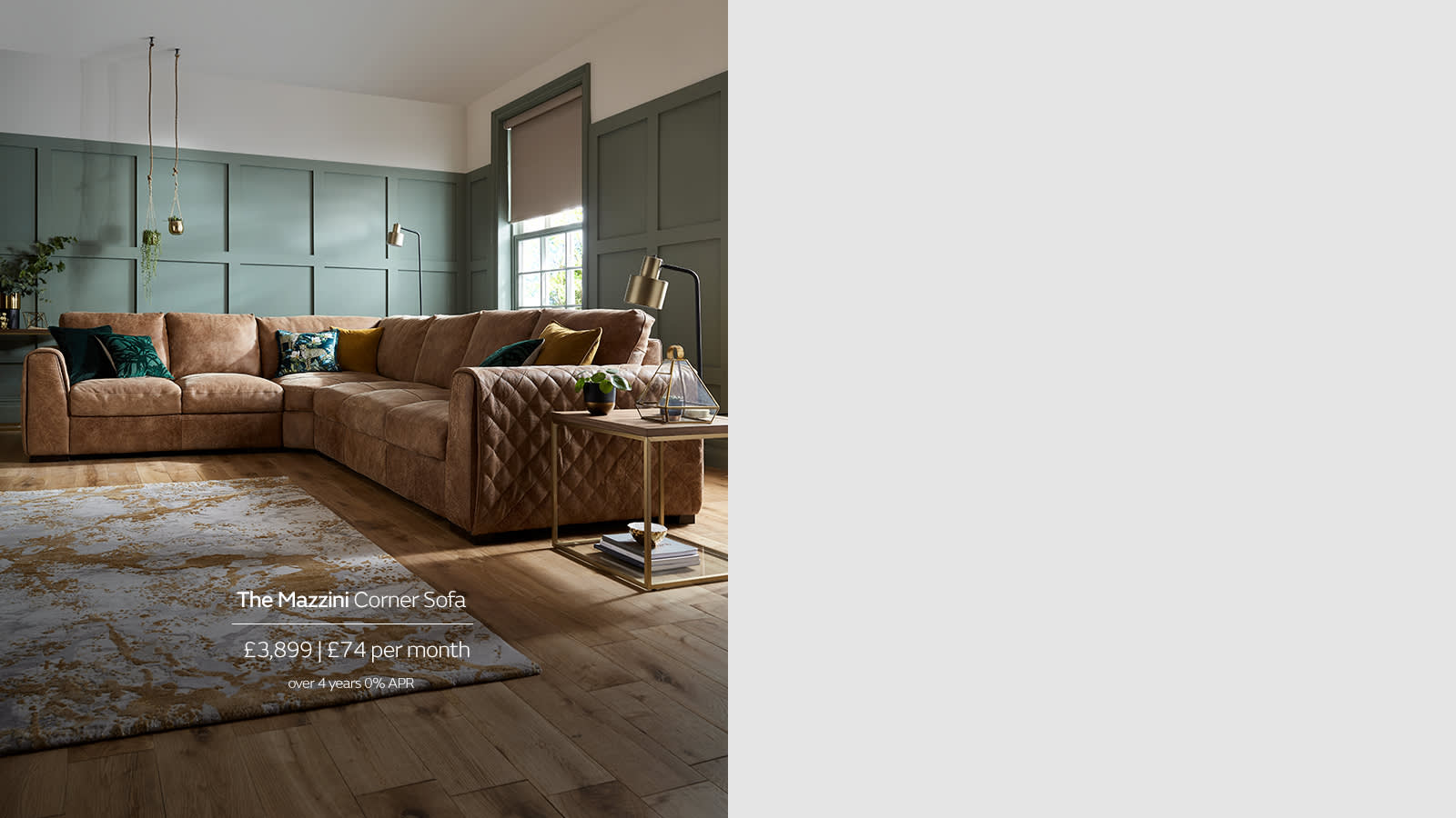 Mazzini leather corner sofa