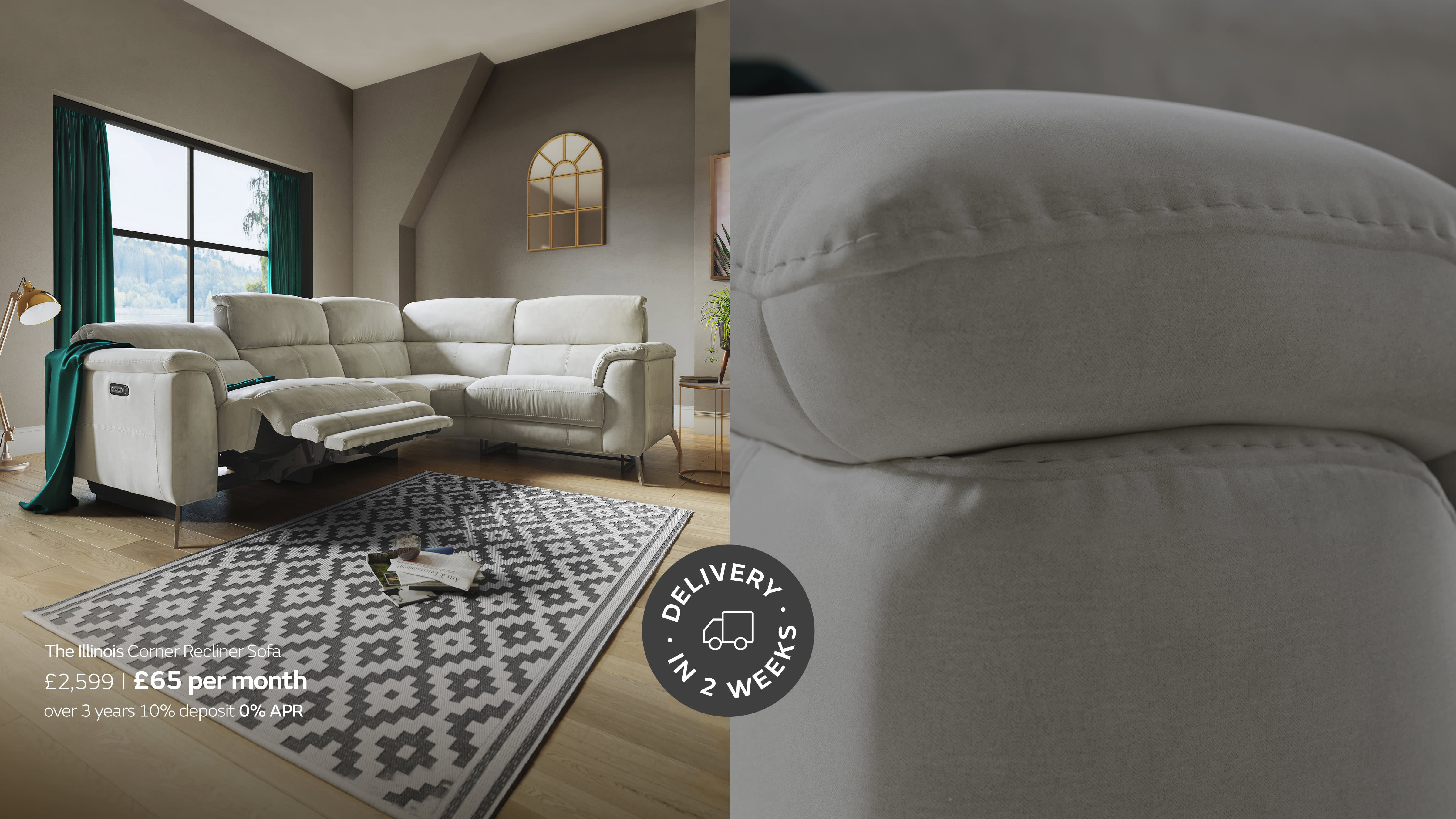 Illinois sofa on quick delivery
