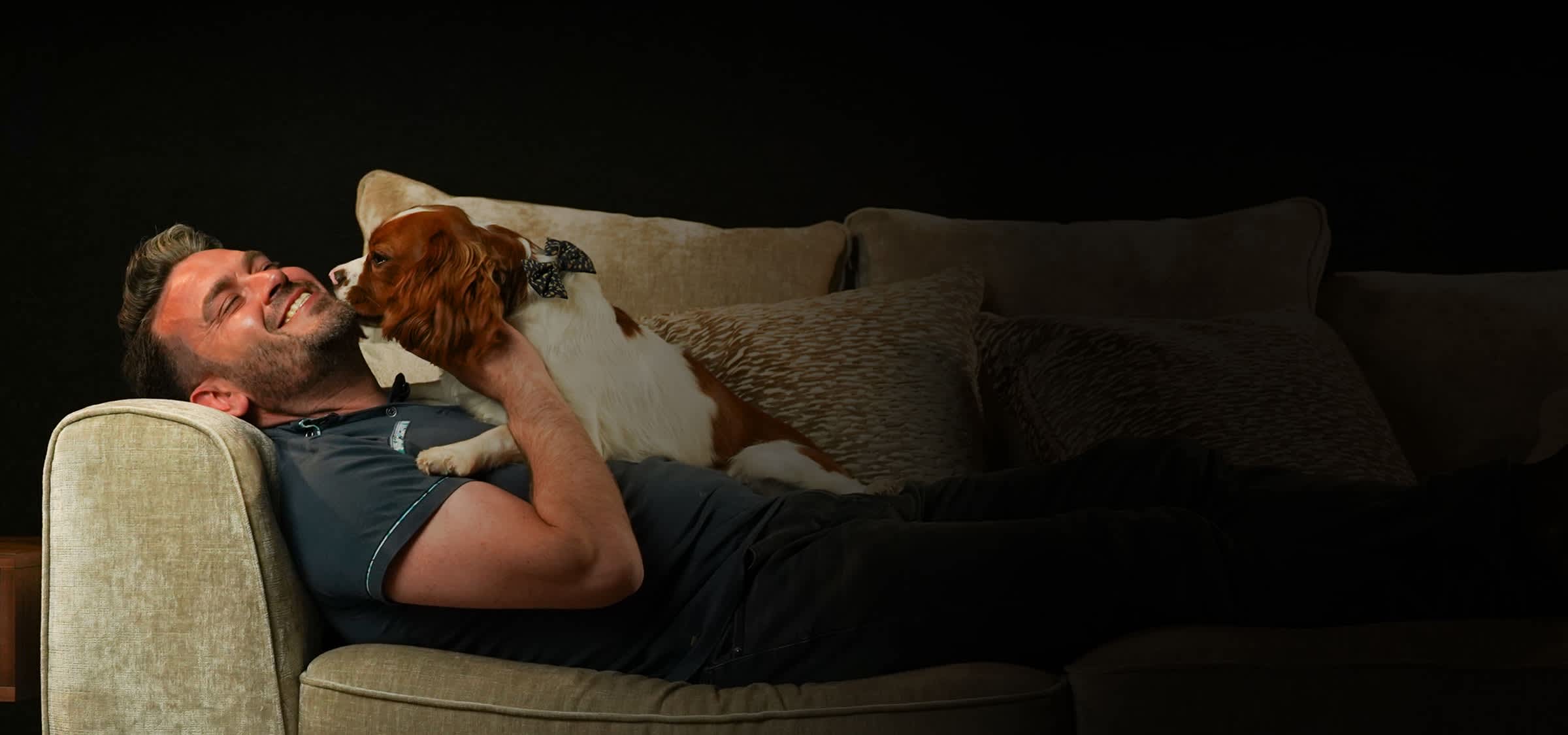 Image of a man with a dog