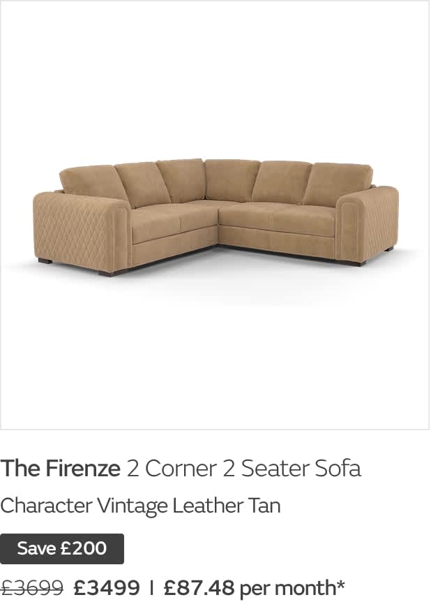 The Firenze 2 Corner 2 Seater Sofa