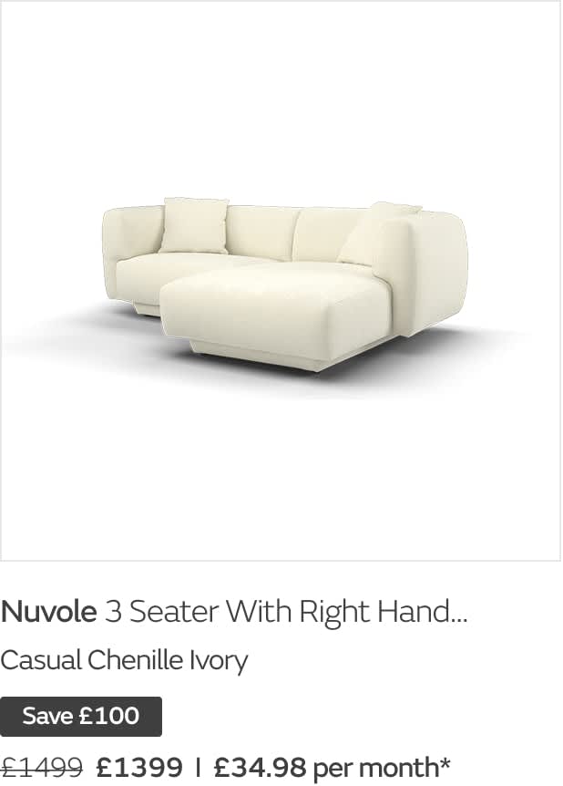 Nuvole 3 Seater With Right Hand