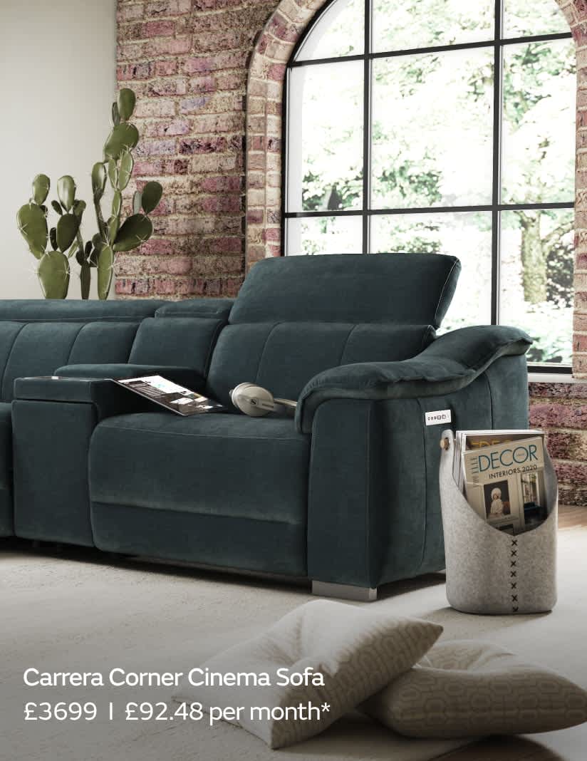 Carrera Corner Cinema Sofa £3699  I  £92.48 per month*