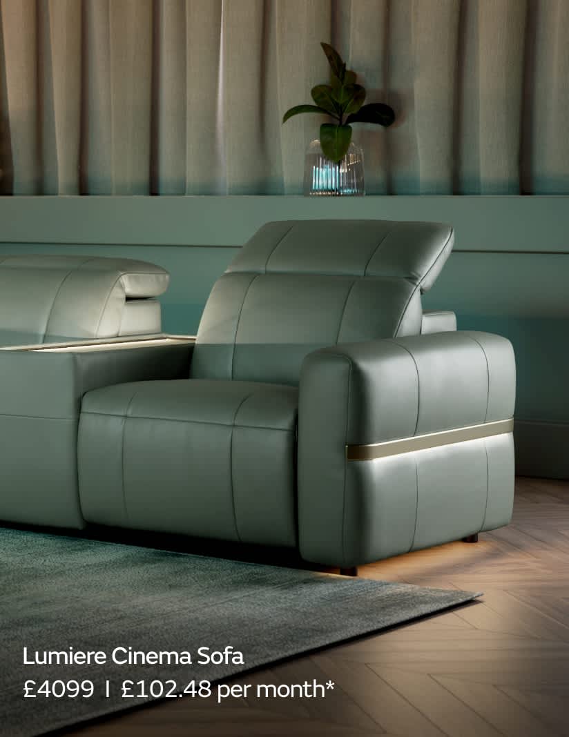 Lumiere Cinema Sofa £4099  I  £102.48 per month*