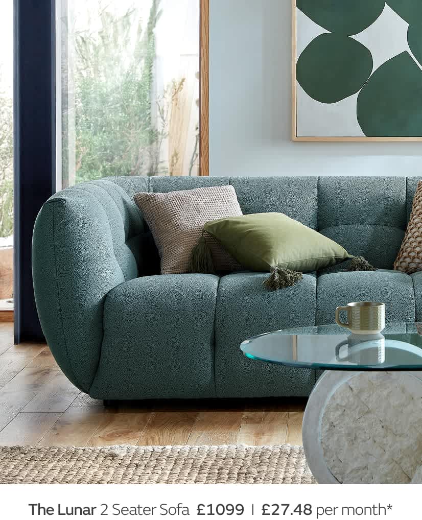 The Lunar 2 Seater Sofa £1099  I  £27.48 per month*