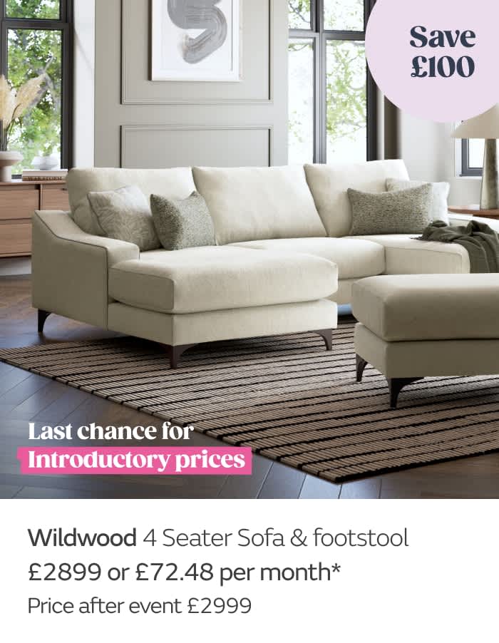 Wildwood 4 Seater Sofa & footstool