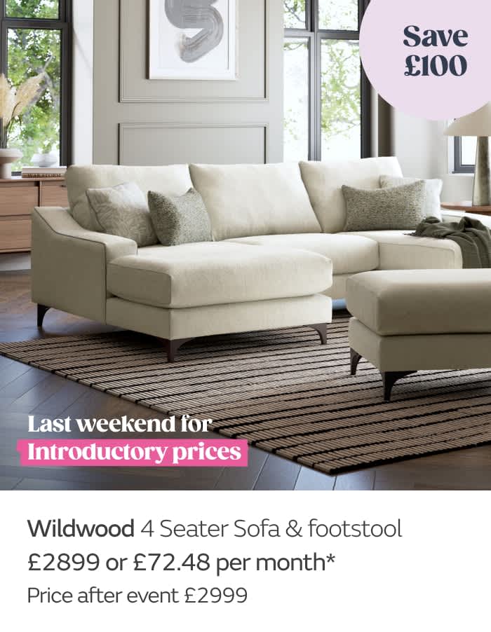Wildwood 4 Seater Sofa & footstool