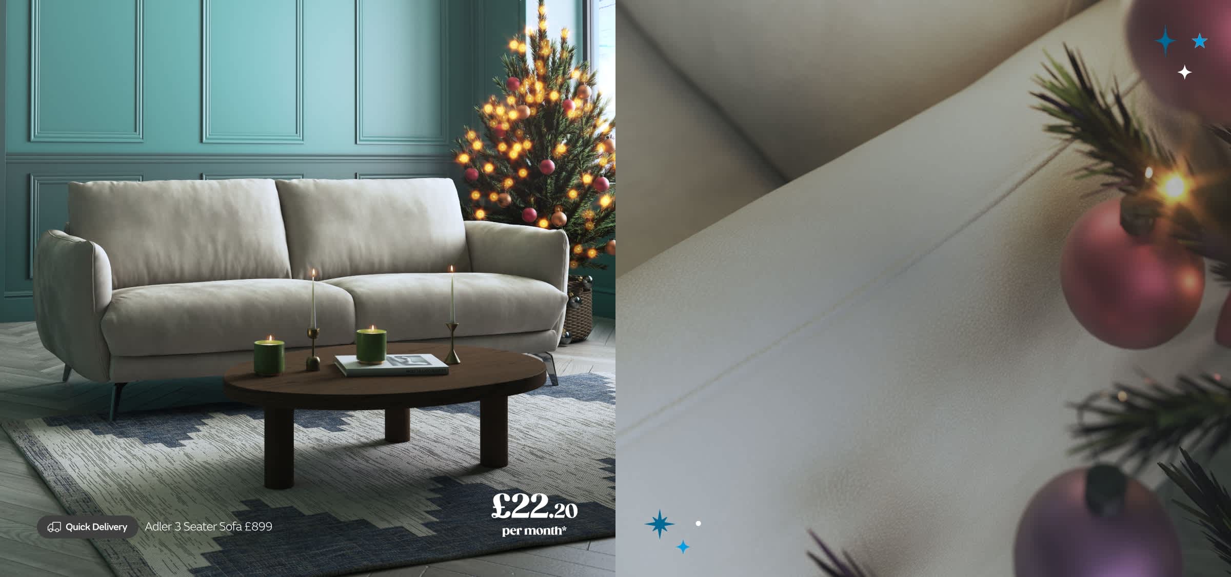Sofas in stock. Delivered for Christmas