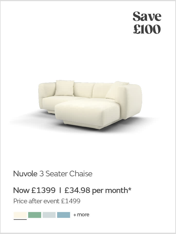 Nuvole 3 seater chaise