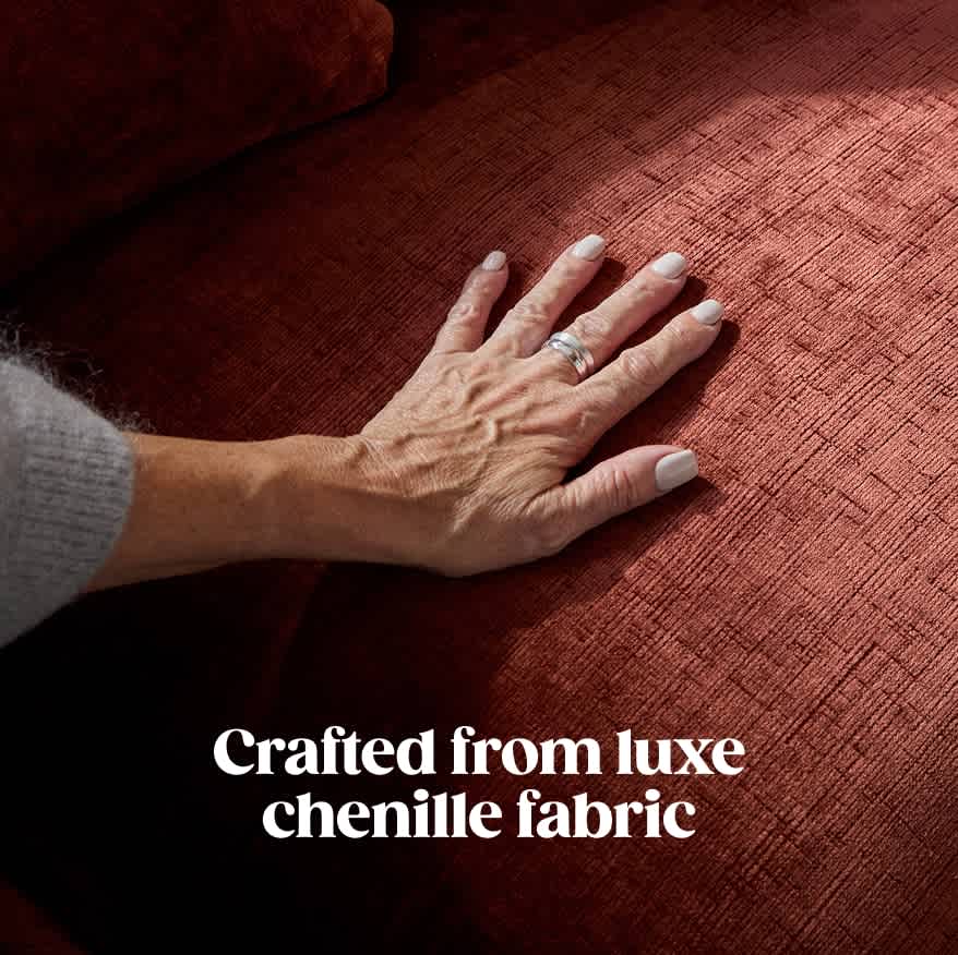 Crafted from luxe chenille fabric