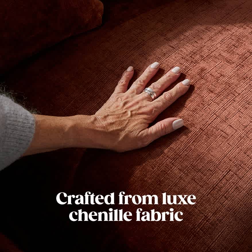 Crafted from luxe chenille fabric