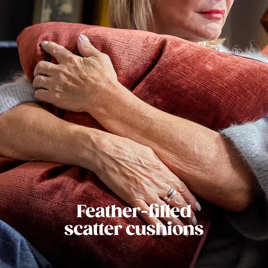 Feather-filled scatter cushions