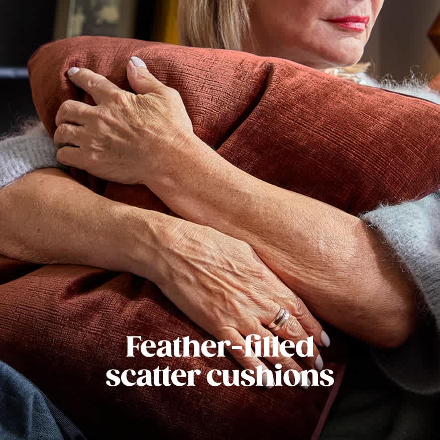 Feather-filled scatter cushions